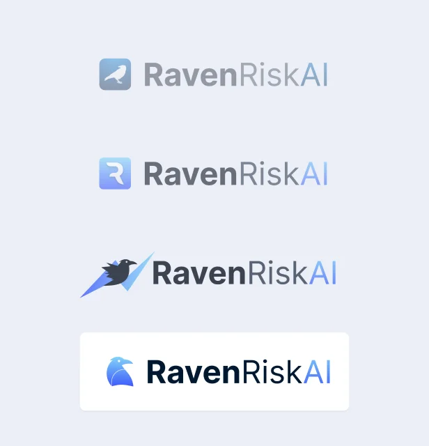 Raven Risk AI brand identity and design system