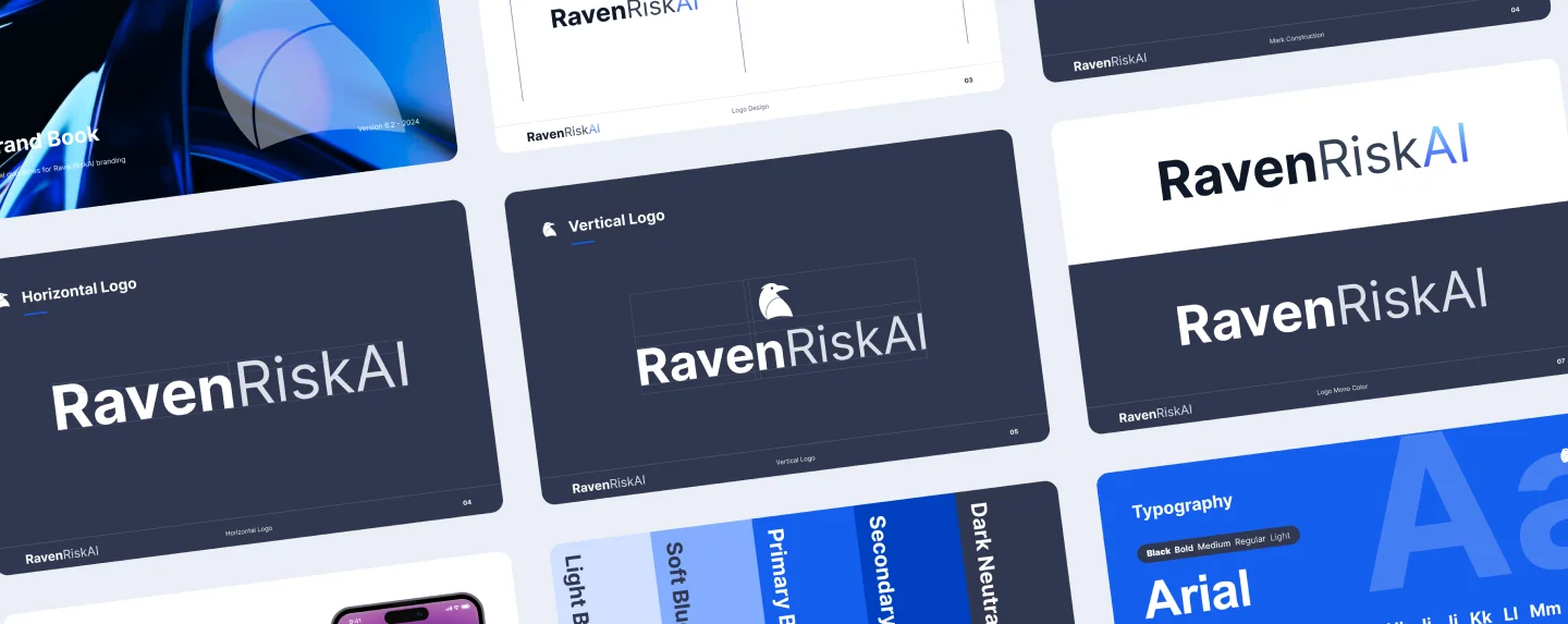 Raven Risk AI website on desktop and mobile