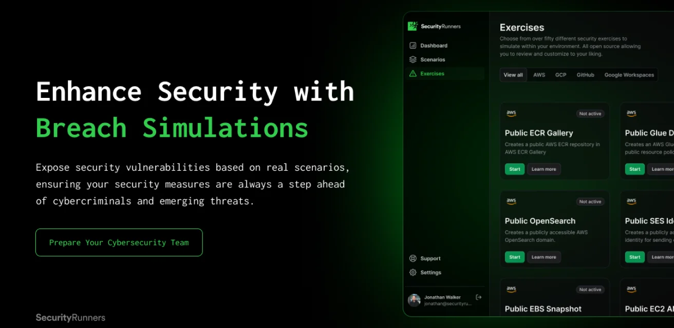 Security Runners website detail — Gallery 1